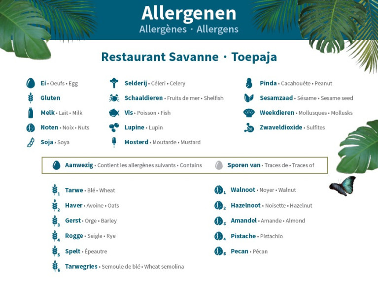 Allergenen Restaurant Savanne