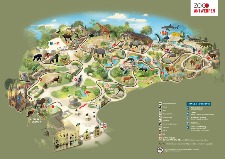Parkplan ZOO Antwerpen
