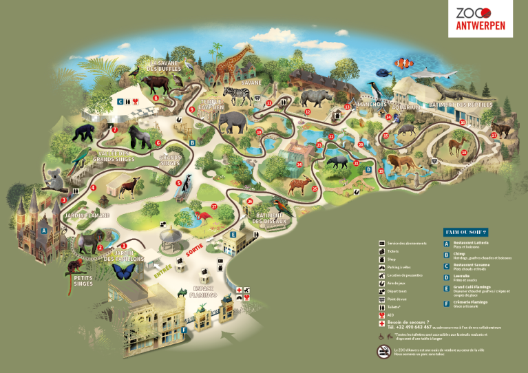 Plan ZOO d'Anvers