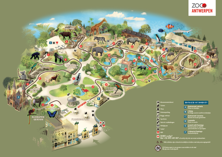 Parkplan ZOO Antwerpen