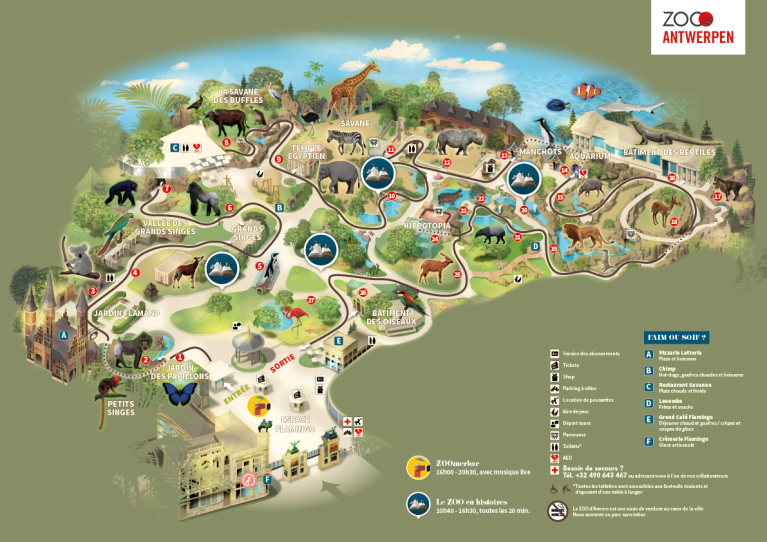 Plan ZOO d'Anvers